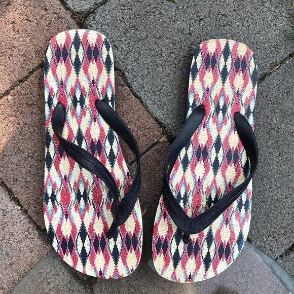 Poetry Striped Cover-Up Dress OS + Flip Flops Sz 9-10 - Picture 10 of 14